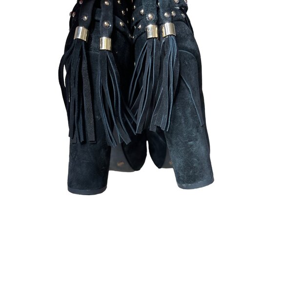 JESSICA SIMPSON MARGUERIT BLACK LEATHER ANKLE BOOTS SZ 8 NWOT - Picture 6 of 7